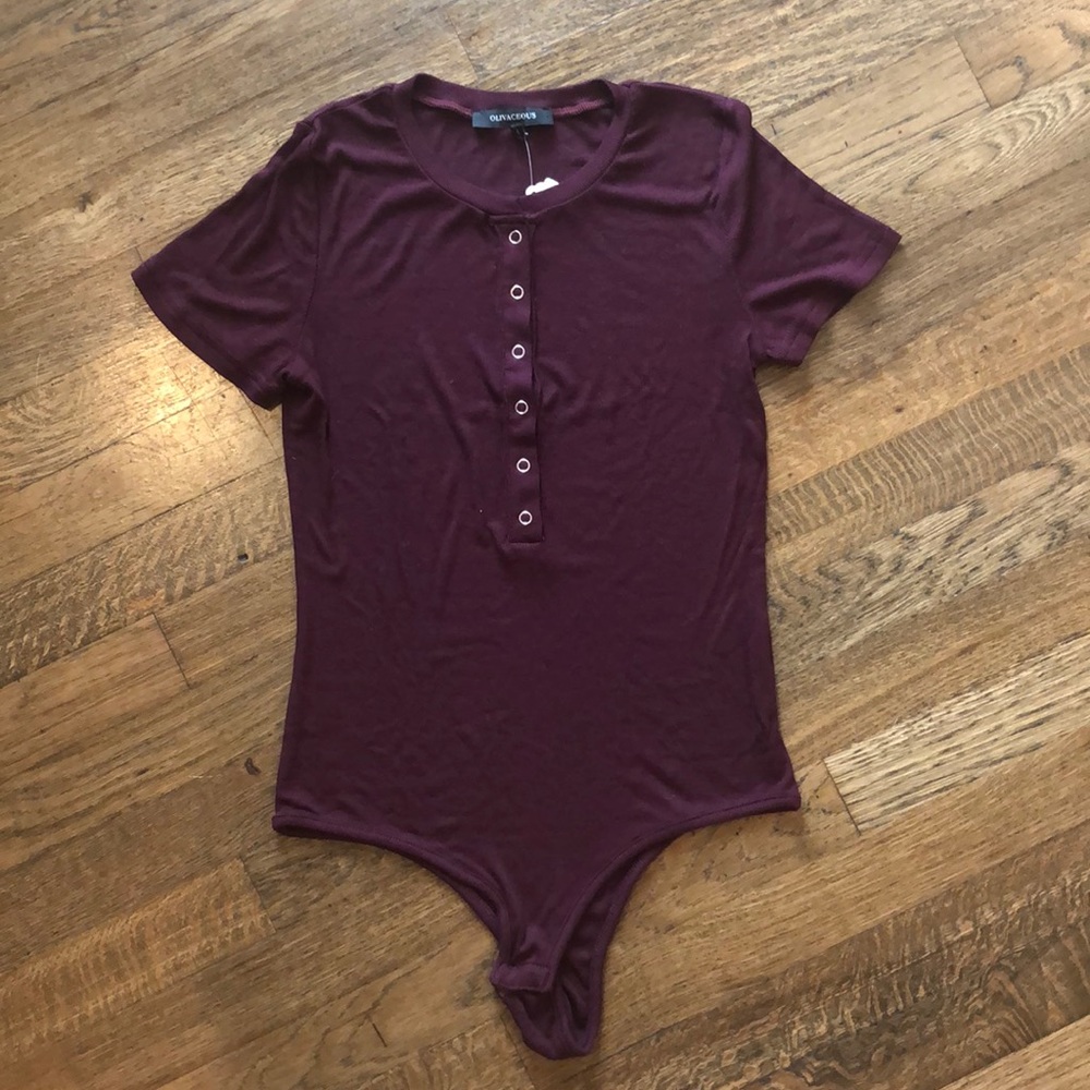 Olivaceous Snap Bodysuit Tee